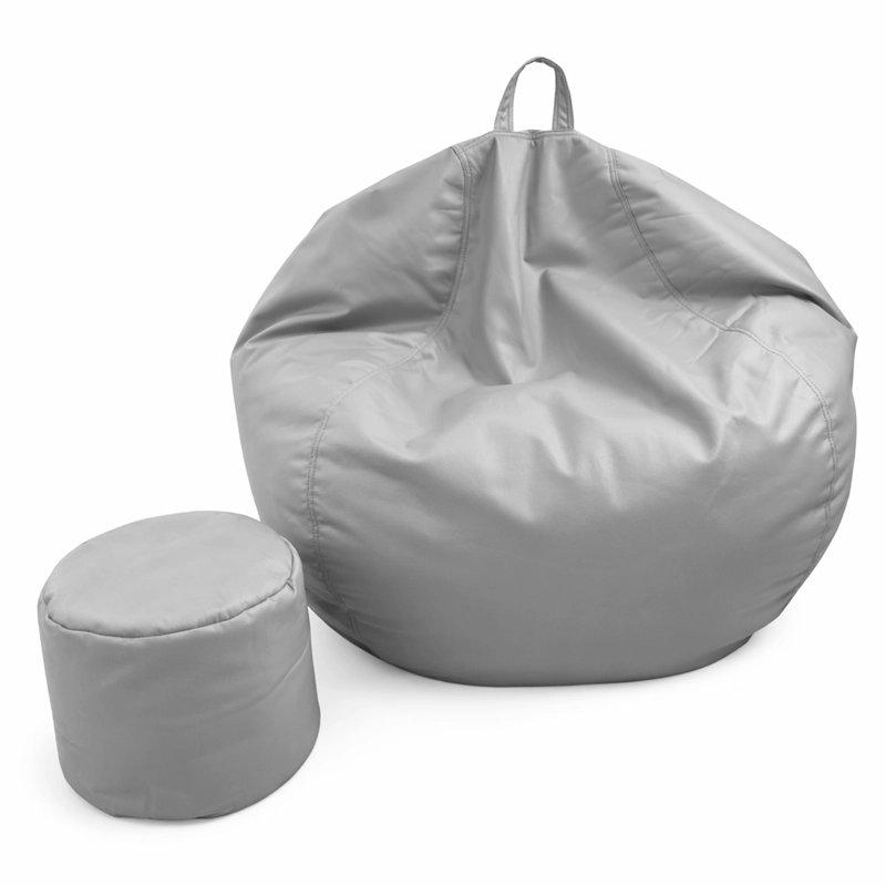 PUFF PERA ECO CUERO TALLA XL JOYTEK / 120X80CM GRIS - 4