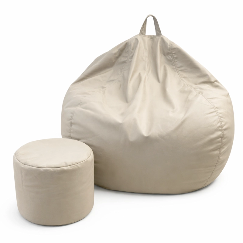 PUFF PERA ECO CUERO TALLA XL JOYTEK / 120X80CM CAQUIS - 3
