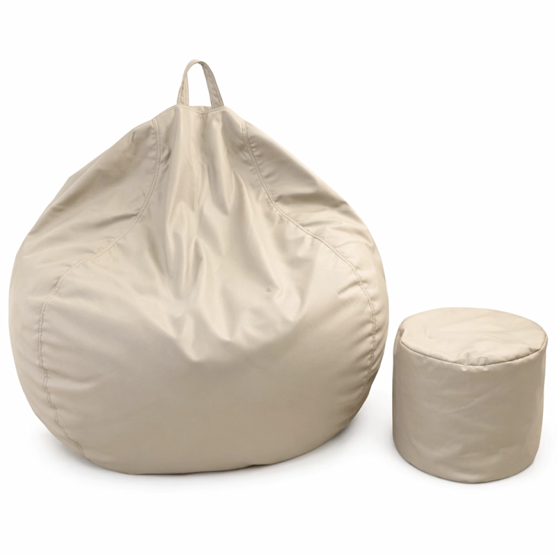 PUFF PERA ECO CUERO TALLA XL JOYTEK / 120X80CM CAQUIS - 4