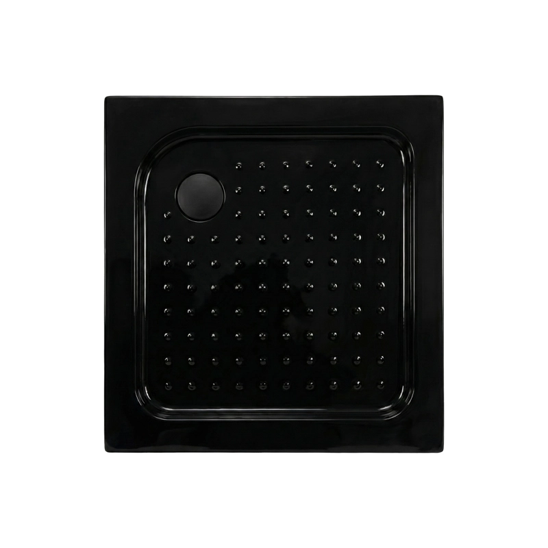 RECEPTACULO PARA DUCHA CUADRADO JOYTEK NEGRO 70X70X13 CM - 2