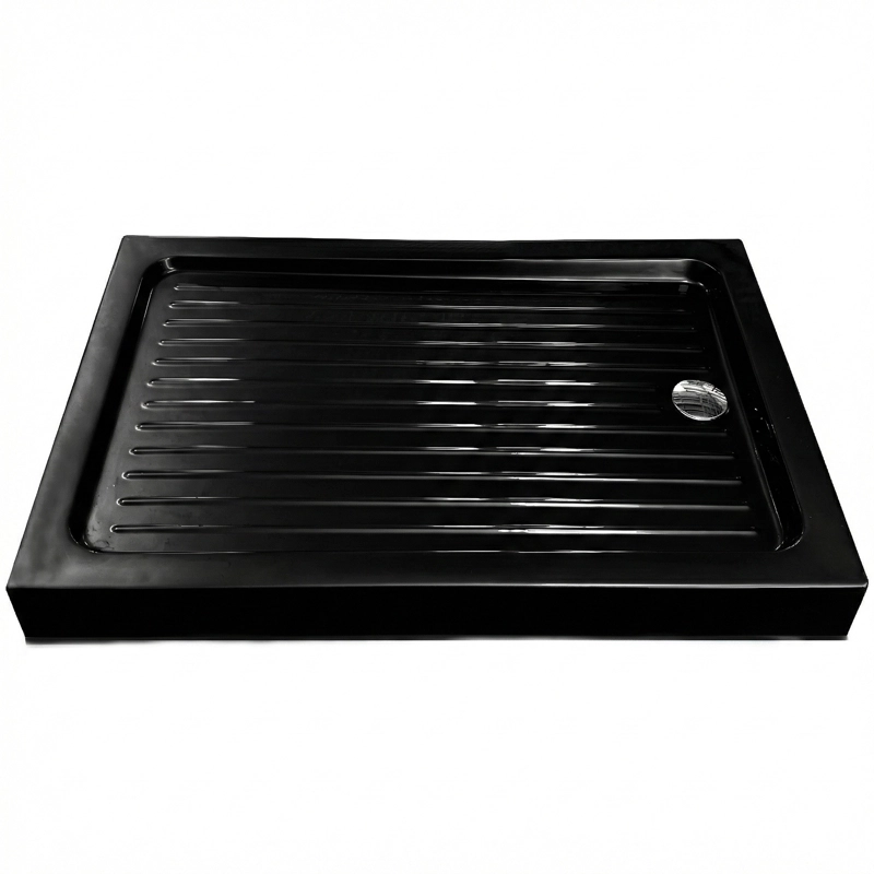 RECEPTACULO PARA DUCHA RECTANGULAR JOYTEK NEGRO 120X80X13 CM - 2
