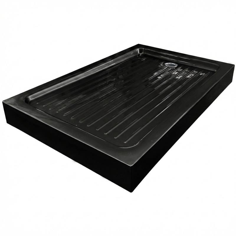RECEPTACULO PARA DUCHA RECTANGULAR JOYTEK NEGRO 120X80X13 CM - 3