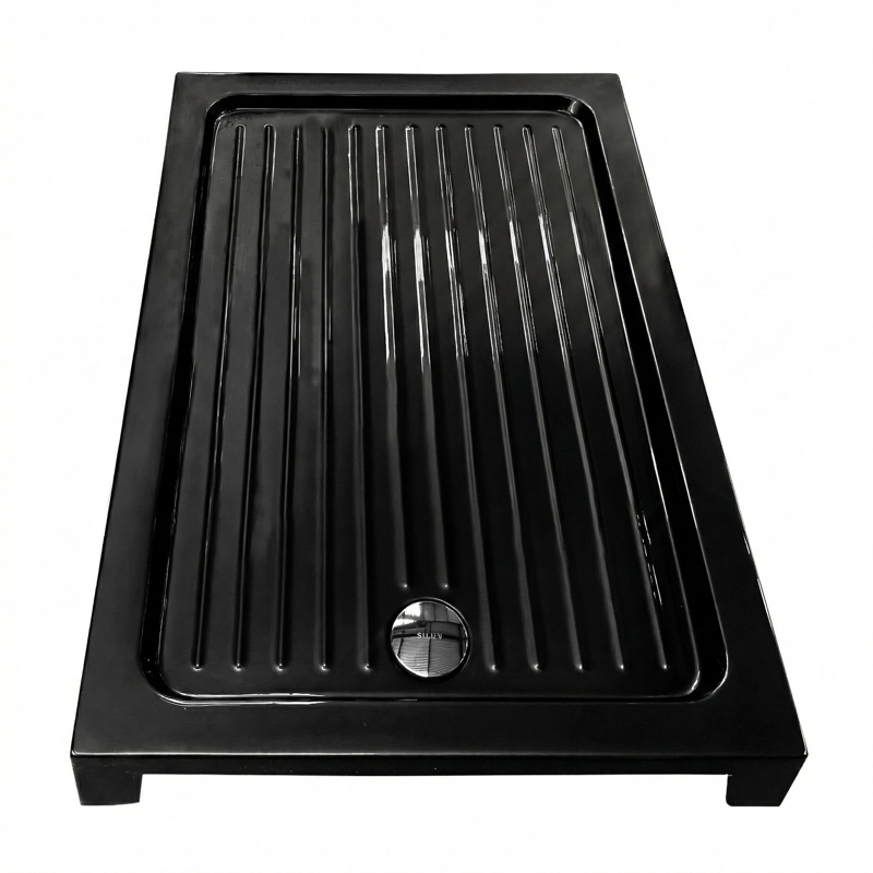 RECEPTACULO PARA DUCHA RECTANGULAR JOYTEK NEGRO 120X80X13 CM - 5