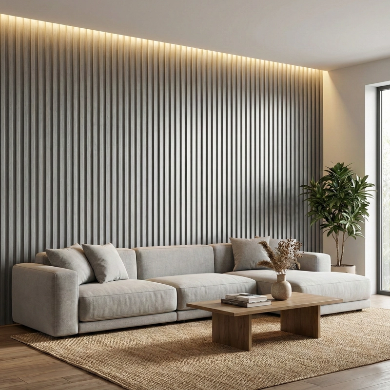 CAJA WALL PANEL PVC GRIS GRAFITO 240X16 CM 3.84 M² (10 PANELES) - 2