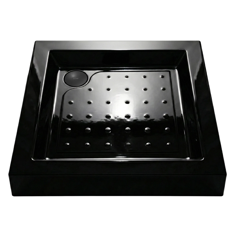 RECEPTACULO PARA DUCHA CUADRADO JOYTEK NEGRO 80X80X14 CM - 3