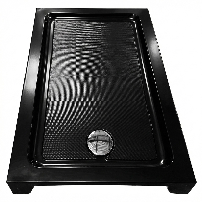 RECEPTACULO PARA DUCHA RECTANGULAR JOYTEK NEGRO 120X80X14 CM - 3