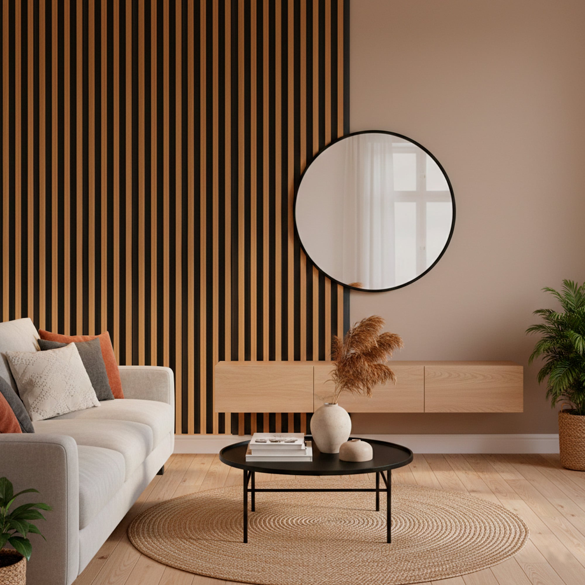CAJA WALL PANEL PVC BICOLOR NEGRO CAFE  240X16 CM 3.84 M² (10 PANELES) - 3
