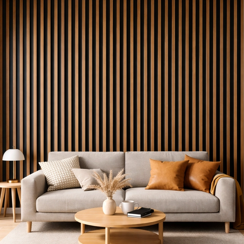 CAJA WALL PANEL PVC BICOLOR NEGRO CAFE  240X16 CM 3.84 M² (10 PANELES) - 4