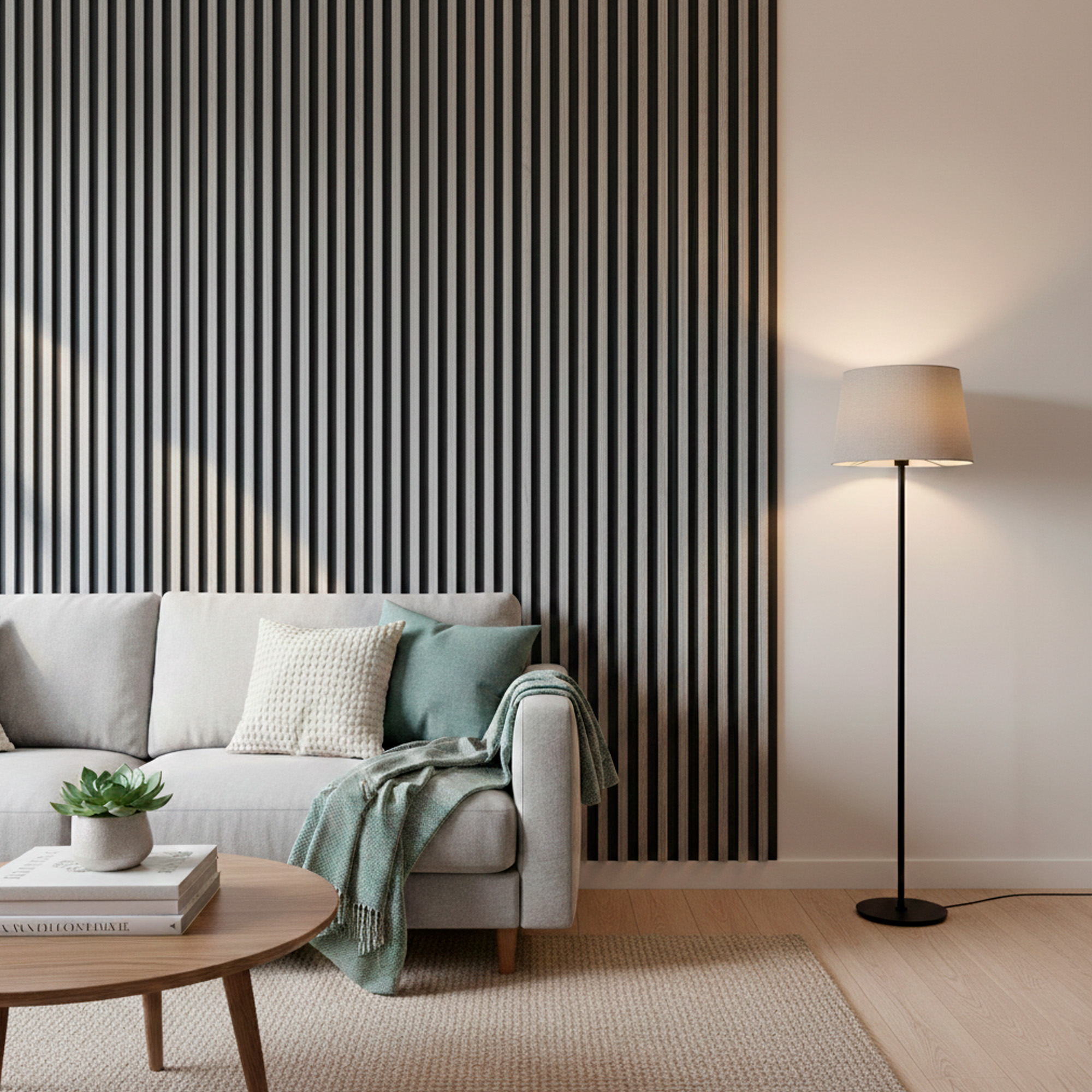 CAJA WALL PANEL PVC BICOLOR NEGRO GRIS 240X16 CM 3.84 M² (10 PANELES) - 3