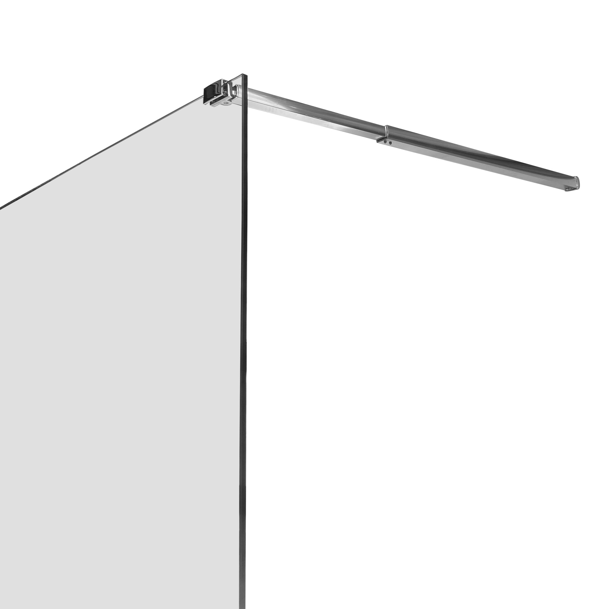 MAMPARA FIJA DE BAÑO STRAVA BLANCA JOYTEK 190×90 CM VIDRIO TEMPLADO 8 MM - 6