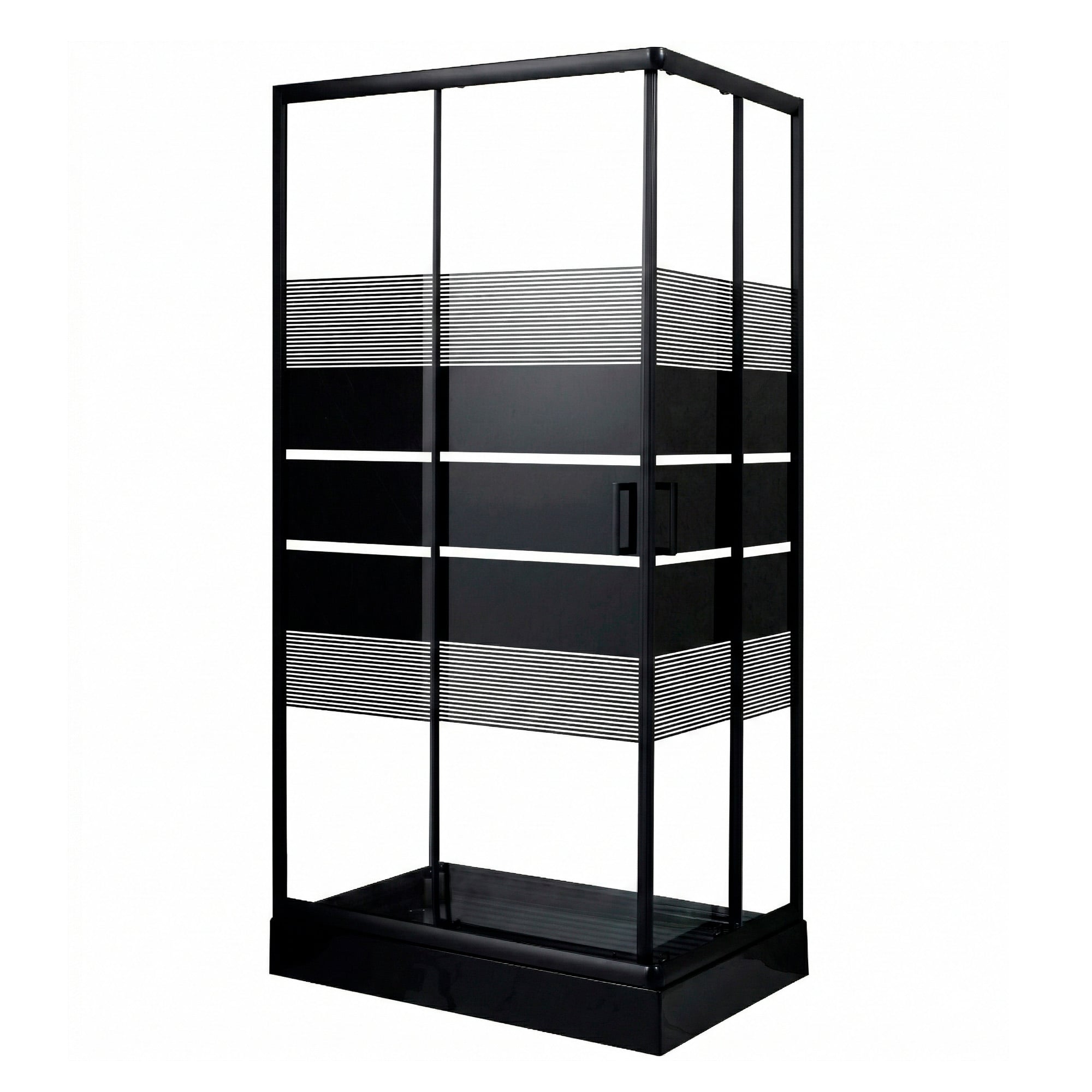 SHOWER RECTANGULAR STYLE NEGRO 100X80X198CM INCLUYE RECEPTACULO - 6
