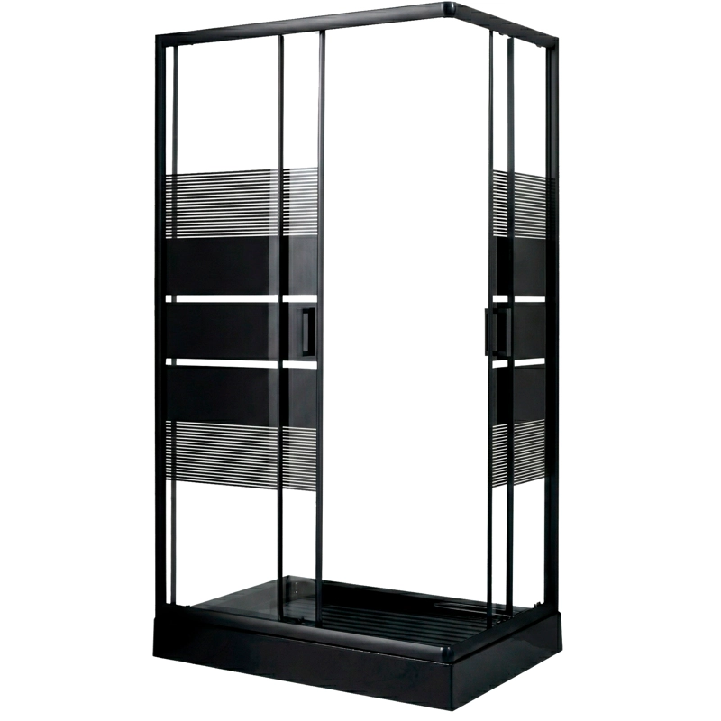 SHOWER RECTANGULAR STYLE NEGRO 120X80X198CM INCLUYE RECEPTACULO - 5