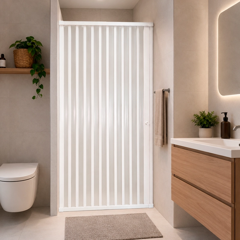 MAMPARA AJUSTABLE DUCHA JOYTEK FLEXBOK PVC BLANCO 80-115 CM *185 CM - 3