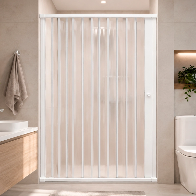 MAMPARA AJUSTABLE DUCHA JOYTEK FLEXBOK PVC BLANCO 115-130 CM *185 CM - 2