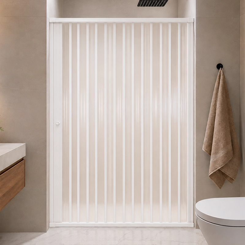 MAMPARA AJUSTABLE DUCHA JOYTEK FLEXBOK PVC BLANCO 115-130 CM *185 CM - 7