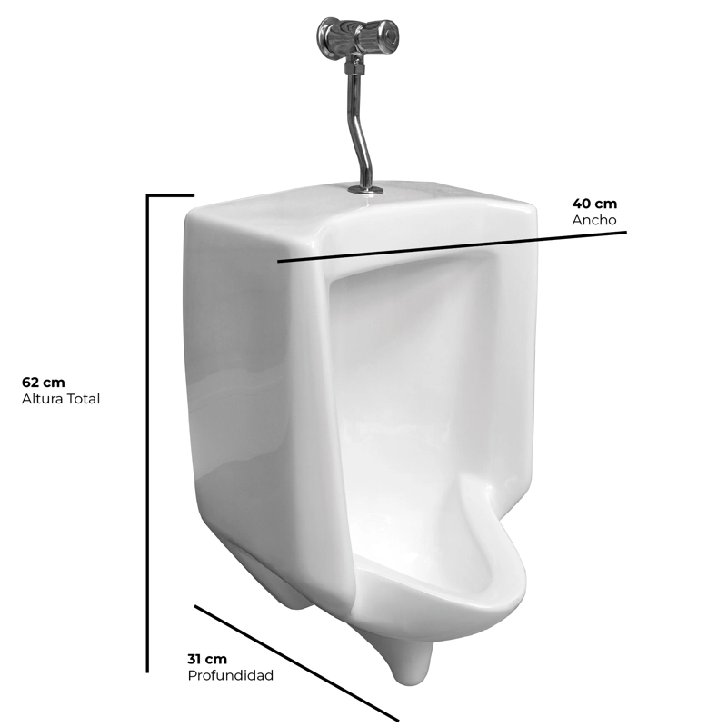 URINARIO JOYTEK MALL 2605 INSTALACION A MURO 62 X 40 X 31 CM - 7
