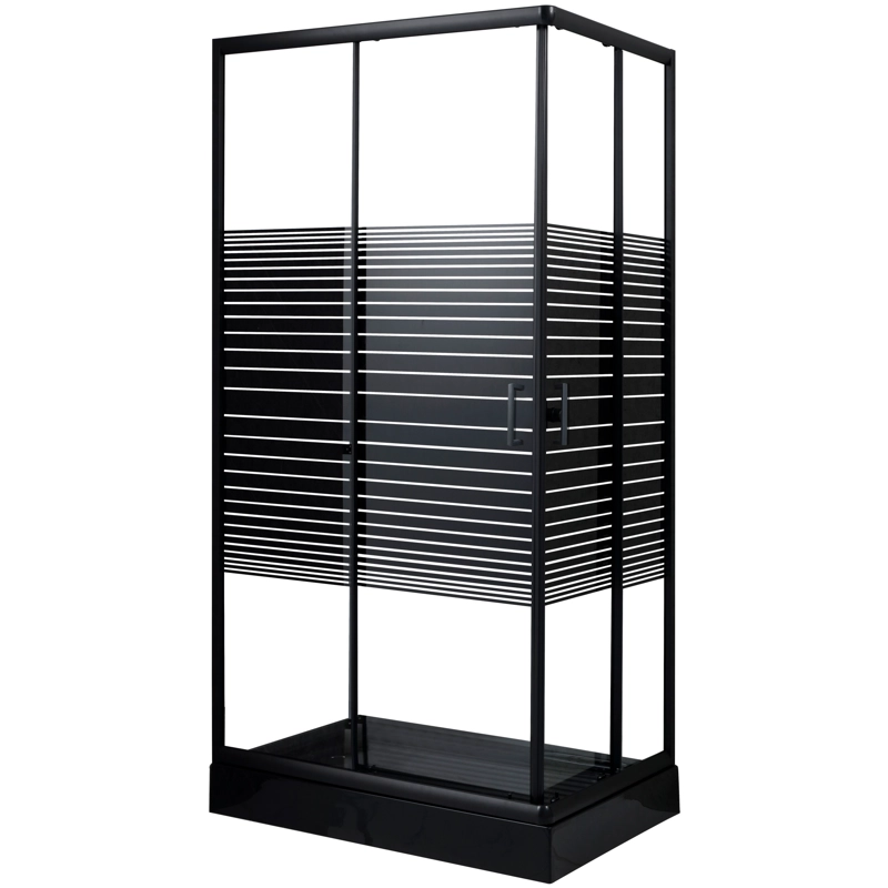 SHOWER DOOR 110X70 RECTANGULAR STRAVA NEGRO - 1