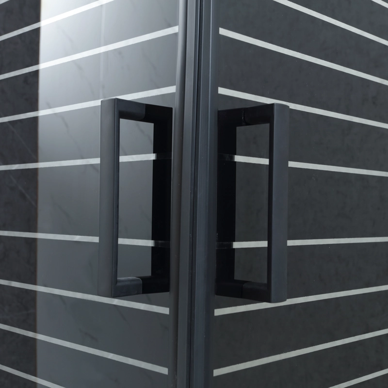 SHOWER DOOR 110X70 RECTANGULAR STRAVA NEGRO - 7