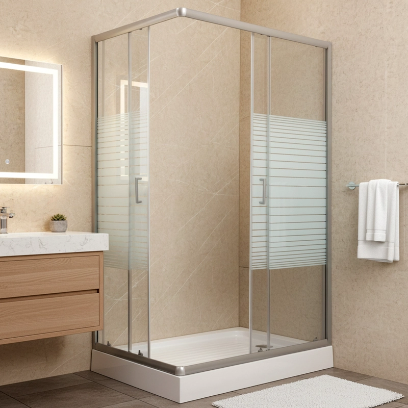 SHOWER DOOR 120X70 RECTANGULAR STRAVA BLANCO - 7