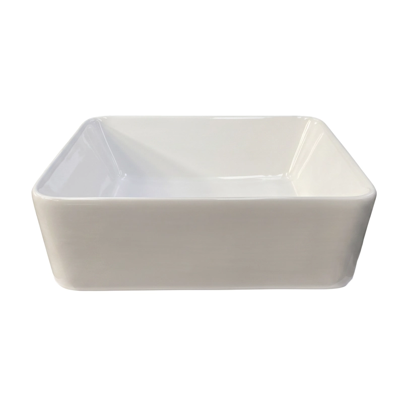 LAVAMANOS RECTANGULAR SOBREPONER JOYTEK LOZA 103A BLANCO 40,5X30,5X13 CM - 1