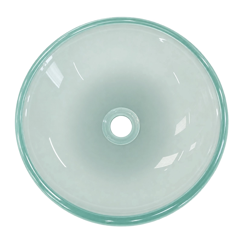 LAVAMANOS REDONDO SOBREPONER JOYTEK VIDRIO 35T TRANSPARENTE 35X13 CM - 6