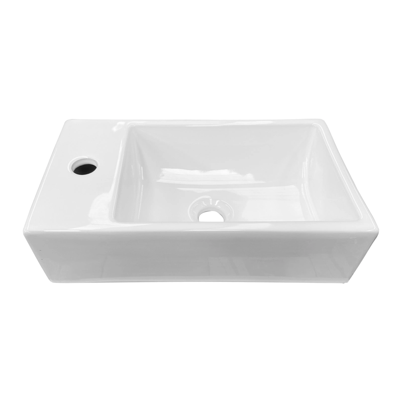 LAVAMANOS RECTANGULAR SOBREPONER JOYTEK LOZA 011 BLANCO 45X25X12 CM - 5