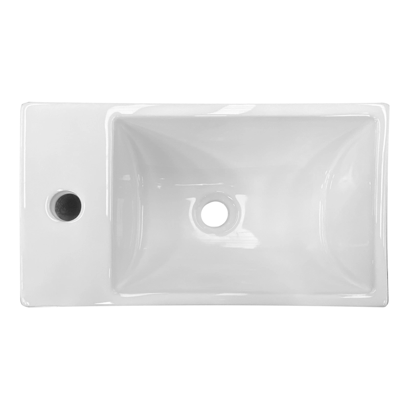 LAVAMANOS RECTANGULAR SOBREPONER JOYTEK LOZA 011 BLANCO 45X25X12 CM - 7