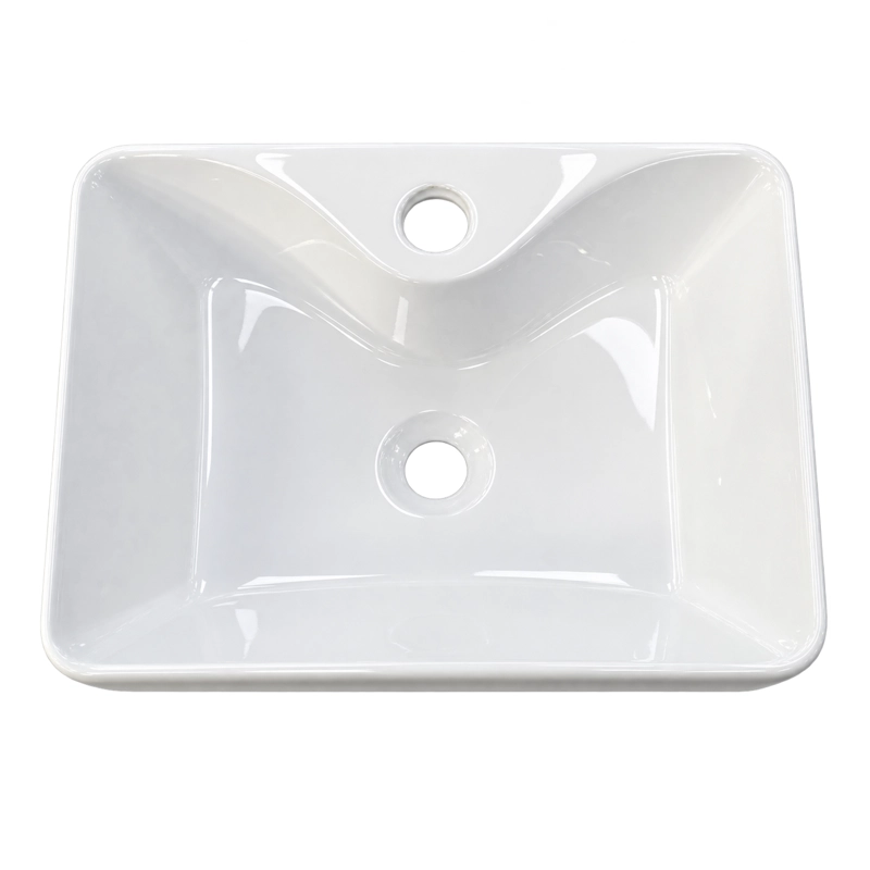 LAVAMANOS RECTANGULAR SOBREPONER JOYTEK LOZA 104A BLANCO 41X31X13 CM - 3