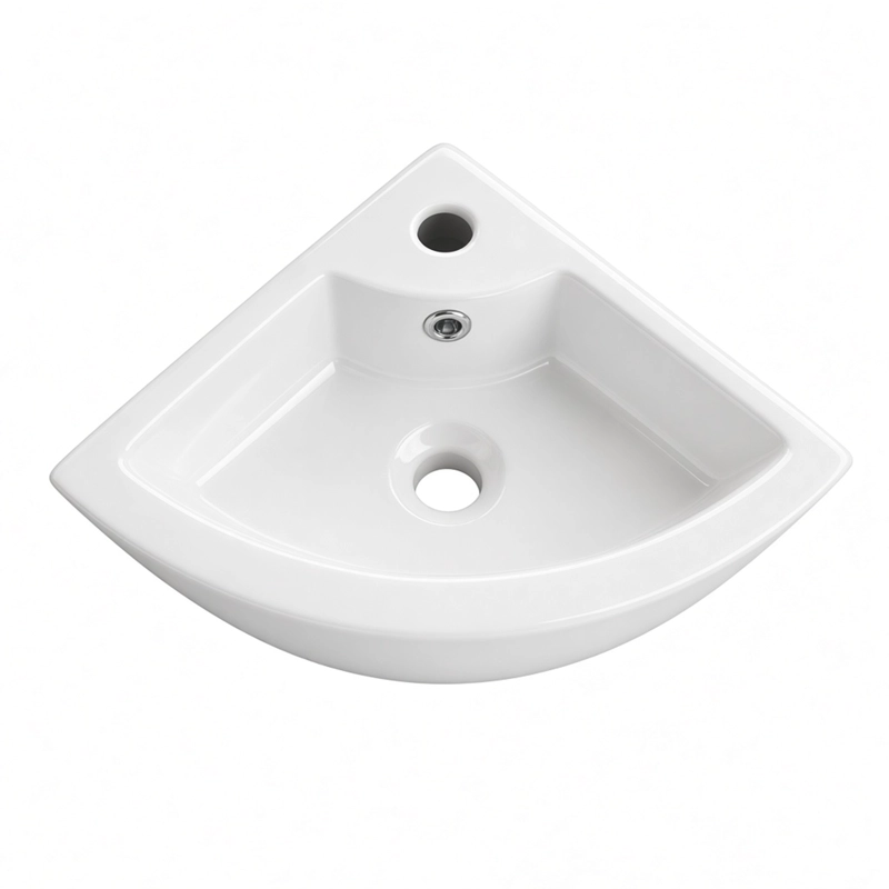 LAVAMANOS ESQUINERO SUSPENDIDO  LOZA 722 BLANCO 33X33X13 CM - 1