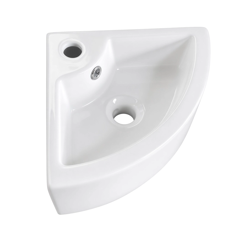 LAVAMANOS ESQUINERO SUSPENDIDO  LOZA 722 BLANCO 33X33X13 CM - 6