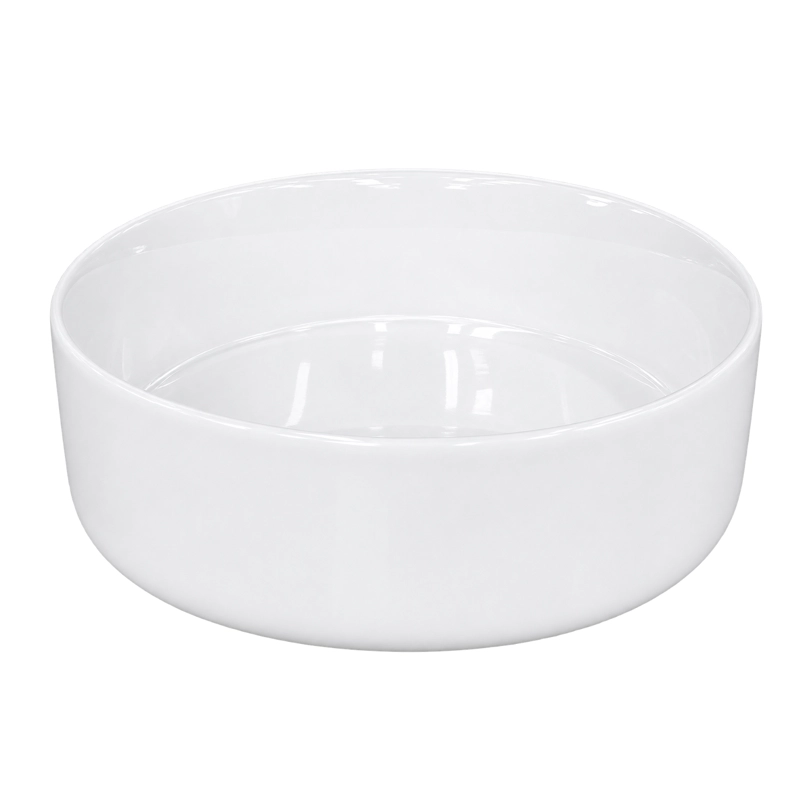 LAVAMANOS REDONDO SOBREPONER  LOZA 4040 BLANCO 40X12 CM - 5