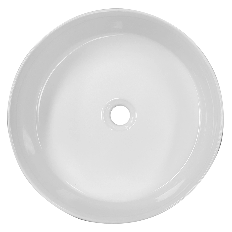 LAVAMANOS REDONDO SOBREPONER  LOZA 042DB BLANCO BRILLANTE 40X12,5 CM - 2