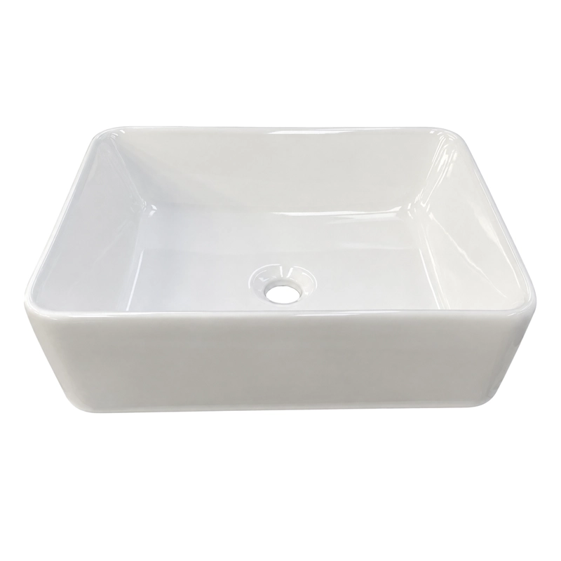 LAVAMANOS RECTANGULAR SOBREPONER JOYTEK LOZA 103B BLANCO 48X38X13,5 CM - 1