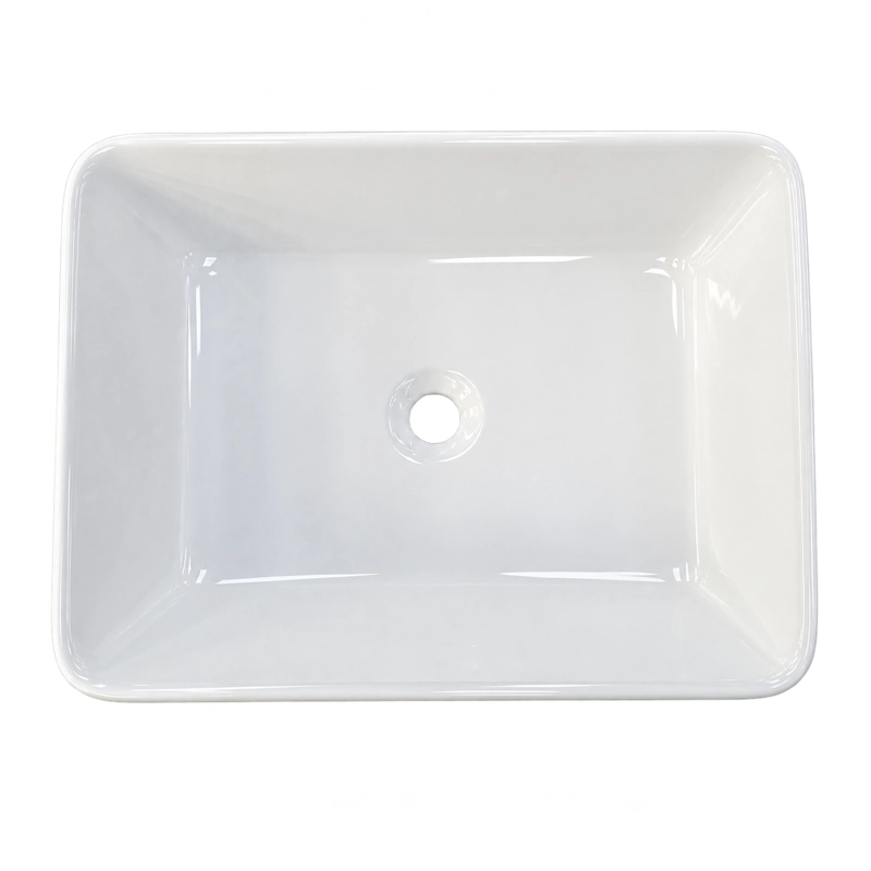 LAVAMANOS RECTANGULAR SOBREPONER JOYTEK LOZA 103B BLANCO 48X38X13,5 CM - 3