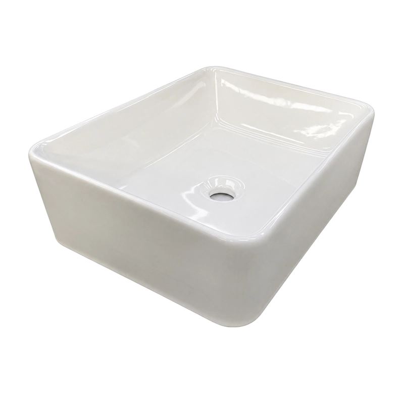 LAVAMANOS RECTANGULAR SOBREPONER JOYTEK LOZA 103B BLANCO 48X38X13,5 CM - 6