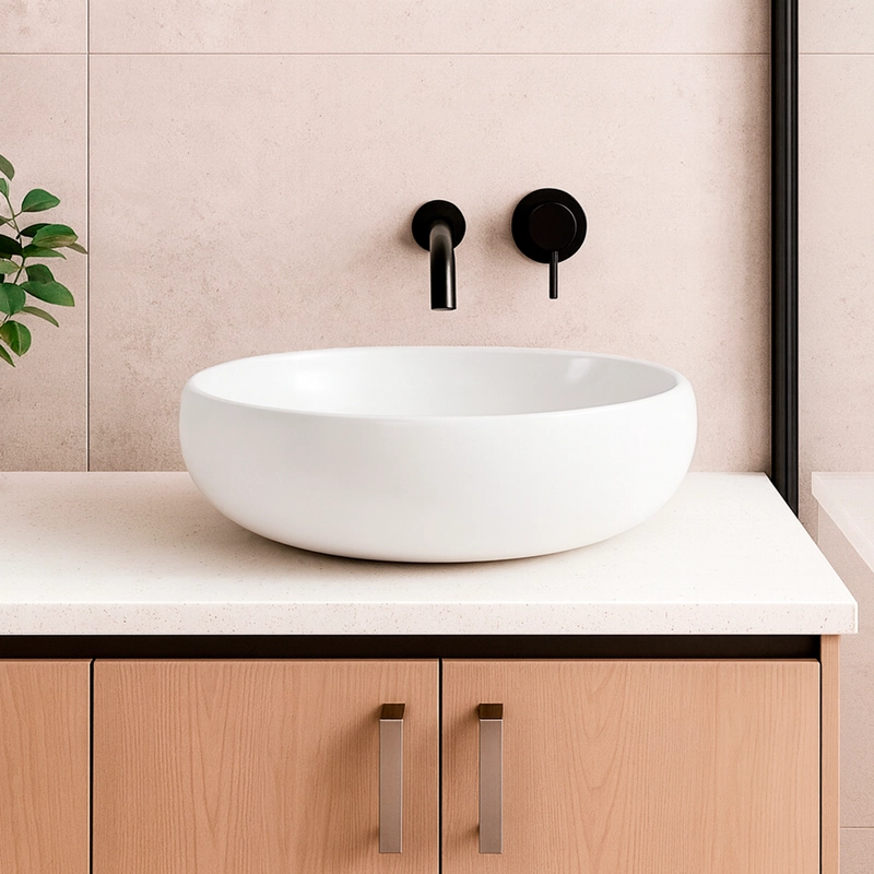 LAVAMANOS OVALADO SOBREPONER JOYTEK 880 BLANCO 48X34X15 CM - 2