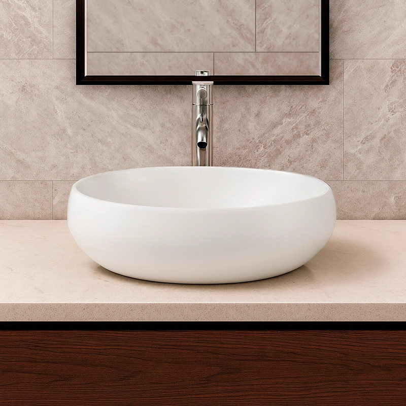 LAVAMANOS OVALADO SOBREPONER JOYTEK 880 BLANCO 48X34X15 CM - 3