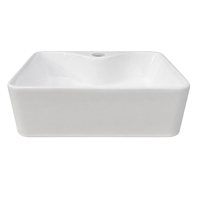 LAVAMANOS RECTANGULAR SOBREPONER JOYTEK LOZA 104B BLANCO 48X38X13,5 CM - 4