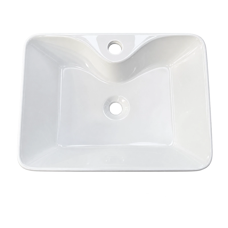 LAVAMANOS RECTANGULAR SOBREPONER JOYTEK LOZA 104B BLANCO 48X38X13,5 CM - 7