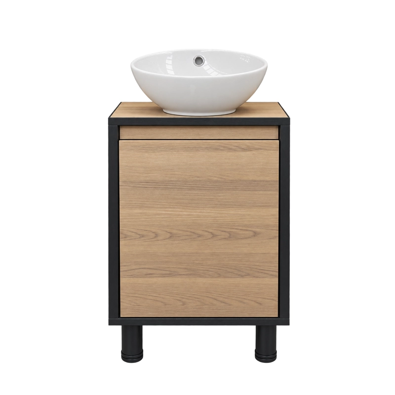 MUEBLE DE BAÑO ALTAIR NOGAL CLARO CON LAVAMANOS SOBREPONER 40X46X72 CM - 2