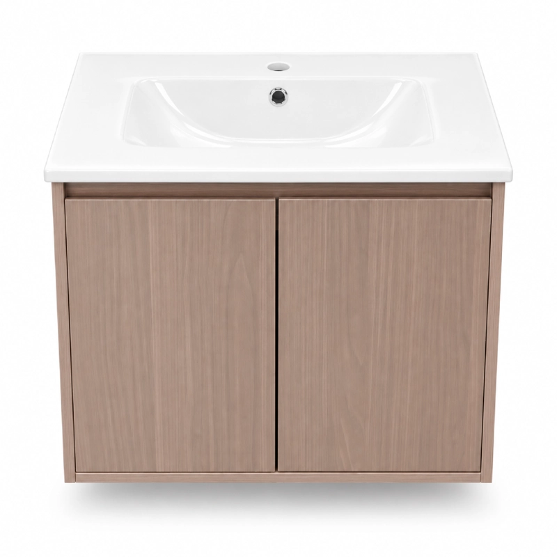 MUEBLE VANITORIO AUSTIN NOGAL OSCURO CON 2 PUERTAS 60X47X52 CM (INCLUYE CUBIERTA DE LOZA) - 6