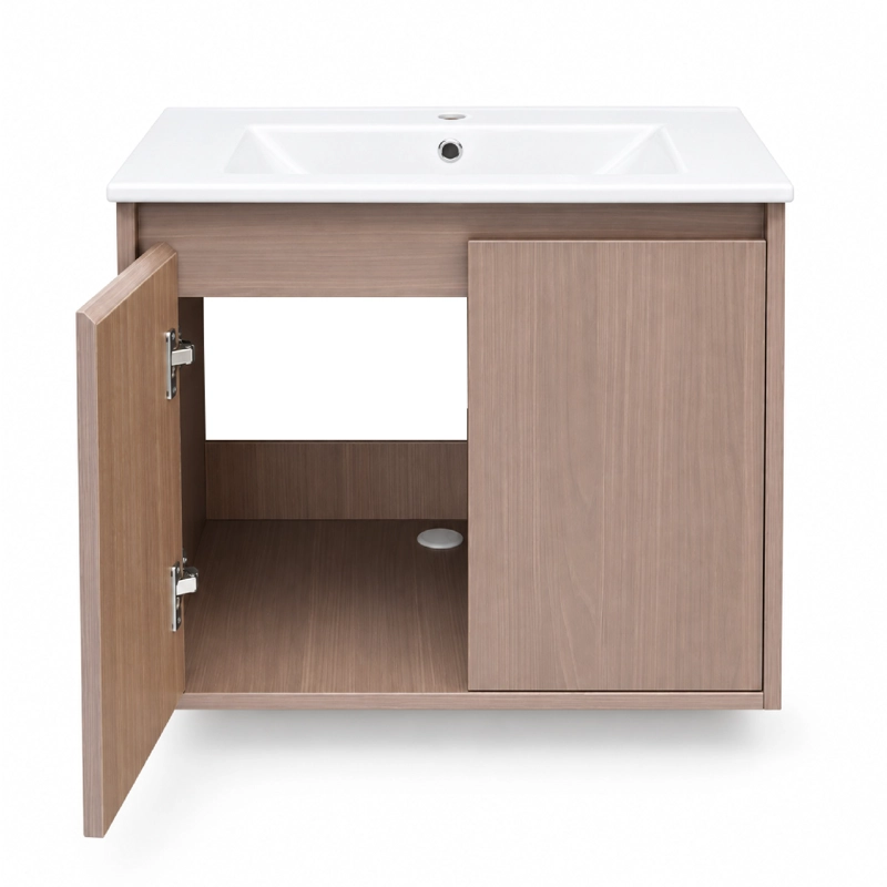 MUEBLE VANITORIO AUSTIN NOGAL OSCURO CON 2 PUERTAS 60X47X52 CM (INCLUYE CUBIERTA DE LOZA) - 7