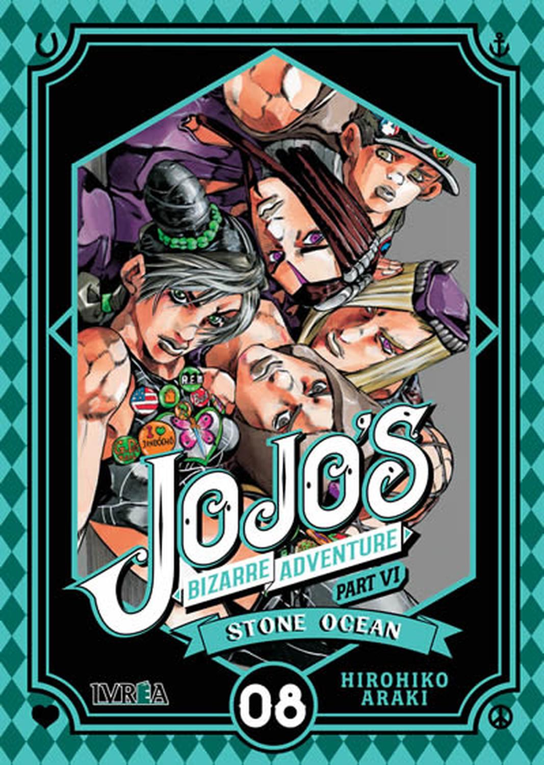 MANGA JOJO'S BIZARRE ADVENTURE PARTE 6: STONE OCEAN 08 HIROHIKO ARAKI - IVREA ARGENTINA - 1