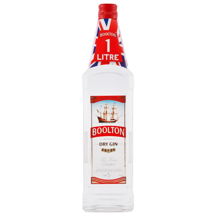 GIN BOOLTON BOTELLA VIDRIO 1000 CC DRY 40° - 1