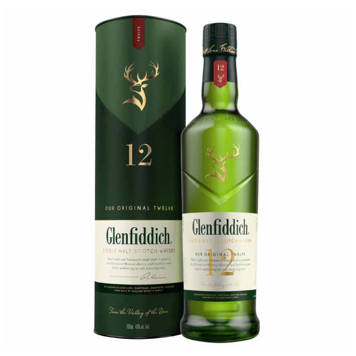 WHISKY GLENFIDDICH 12 AÑOS SINGLE MALT 43° 750CC - 1