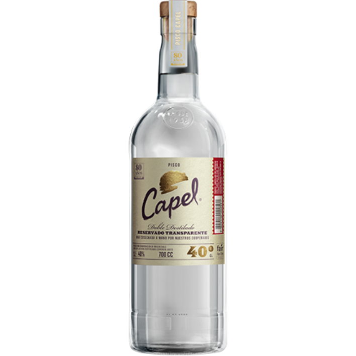 PISCO CAPEL DOBLE DESTILADO BLANCO 40° 700CC - 1