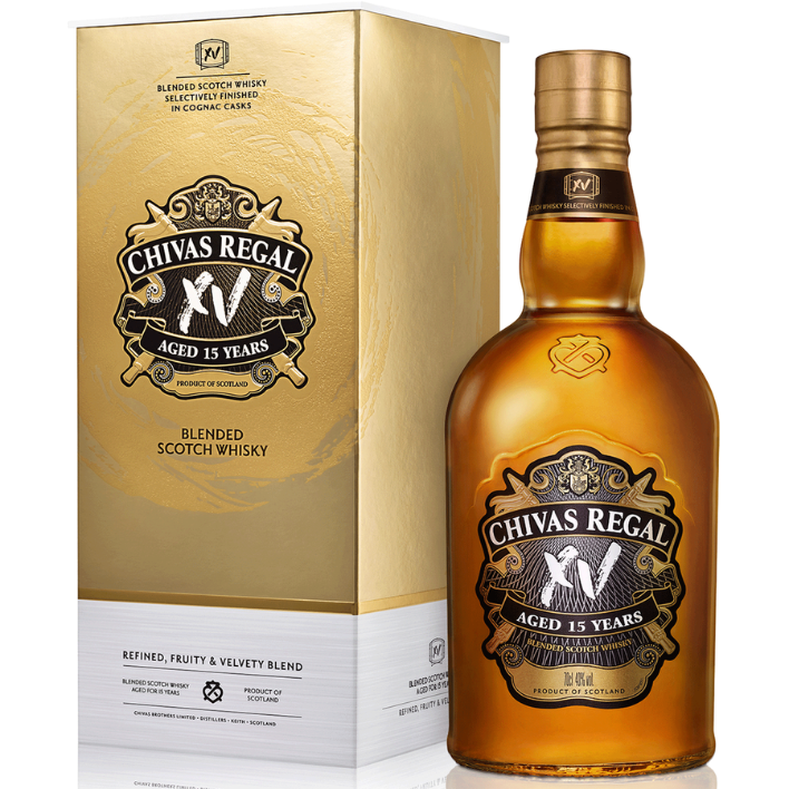 WHISKY CHIVAS REGAL BOTELLA VIDRIO 750 CC XV 40° - 1