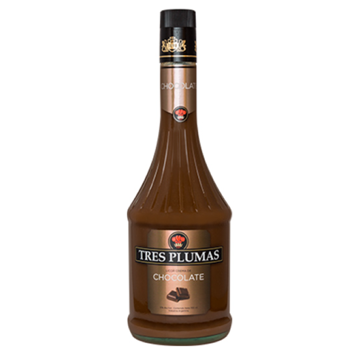 LICOR CHOCOLATE TRES PLUMAS BOTELLA VIDRIO 700 CC 24° - 1