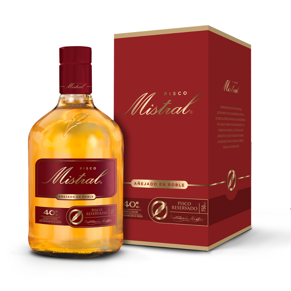 PISCO MISTRAL BOTELLA VIDRIO 750 CC 40° - 1
