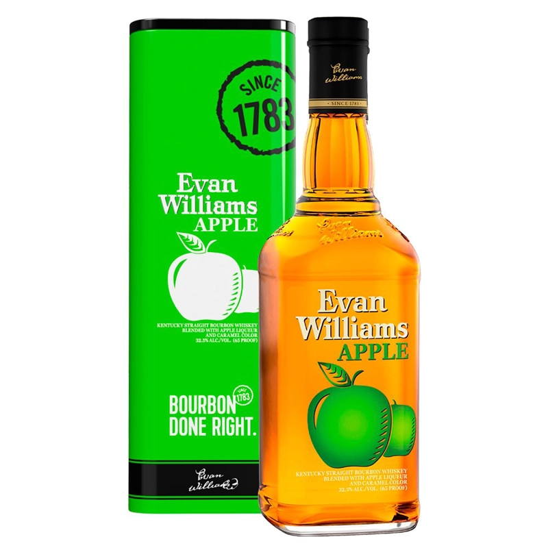 WHISKY EVAN WILLIAMS BOTELLA VIDRIO 750 CC APPLE 35° - 1